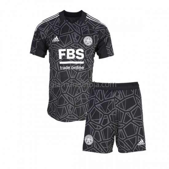 Camisola Leicester City Guarda-redes Criança Equipamento Primeiro 2022-2023 Manga Curta